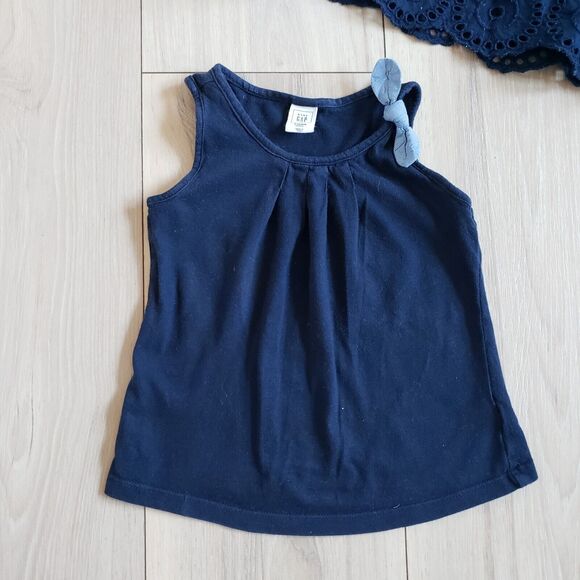 Summer Girls 2T Lot Gap Red White Blue Tank Tops Denim 4th Of July Skirt Set - Picture 9 of 13